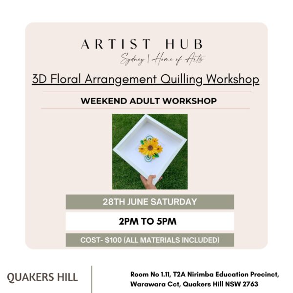 3D Floral Arrangement Quilling Workshop