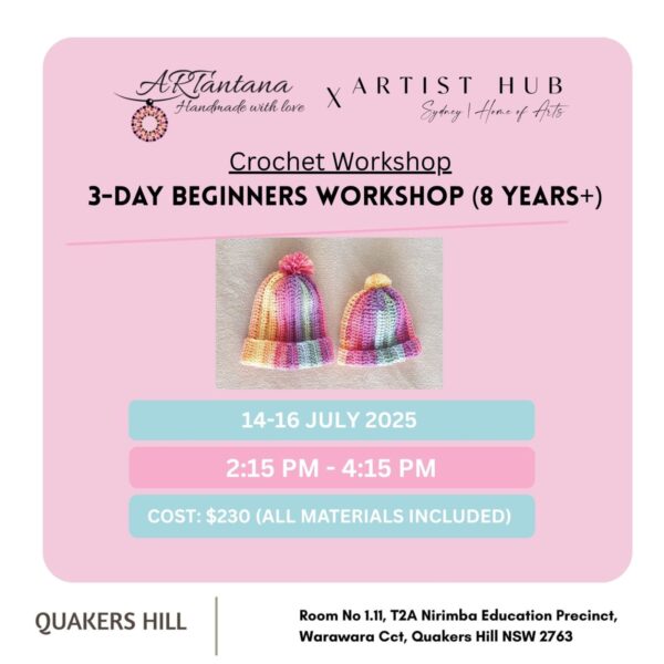 3 Day Crochet Workshop (8 years+)